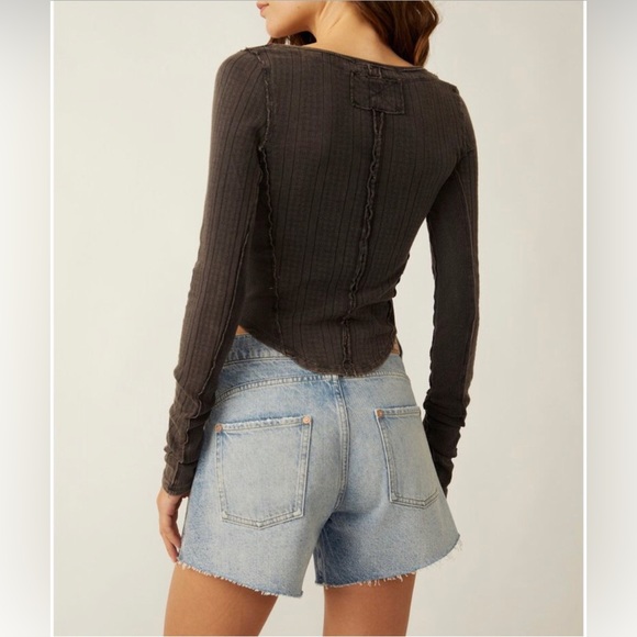 NWT Free People We The Free Eyes on You Long Sleeve in Black - Picture 4 of 10